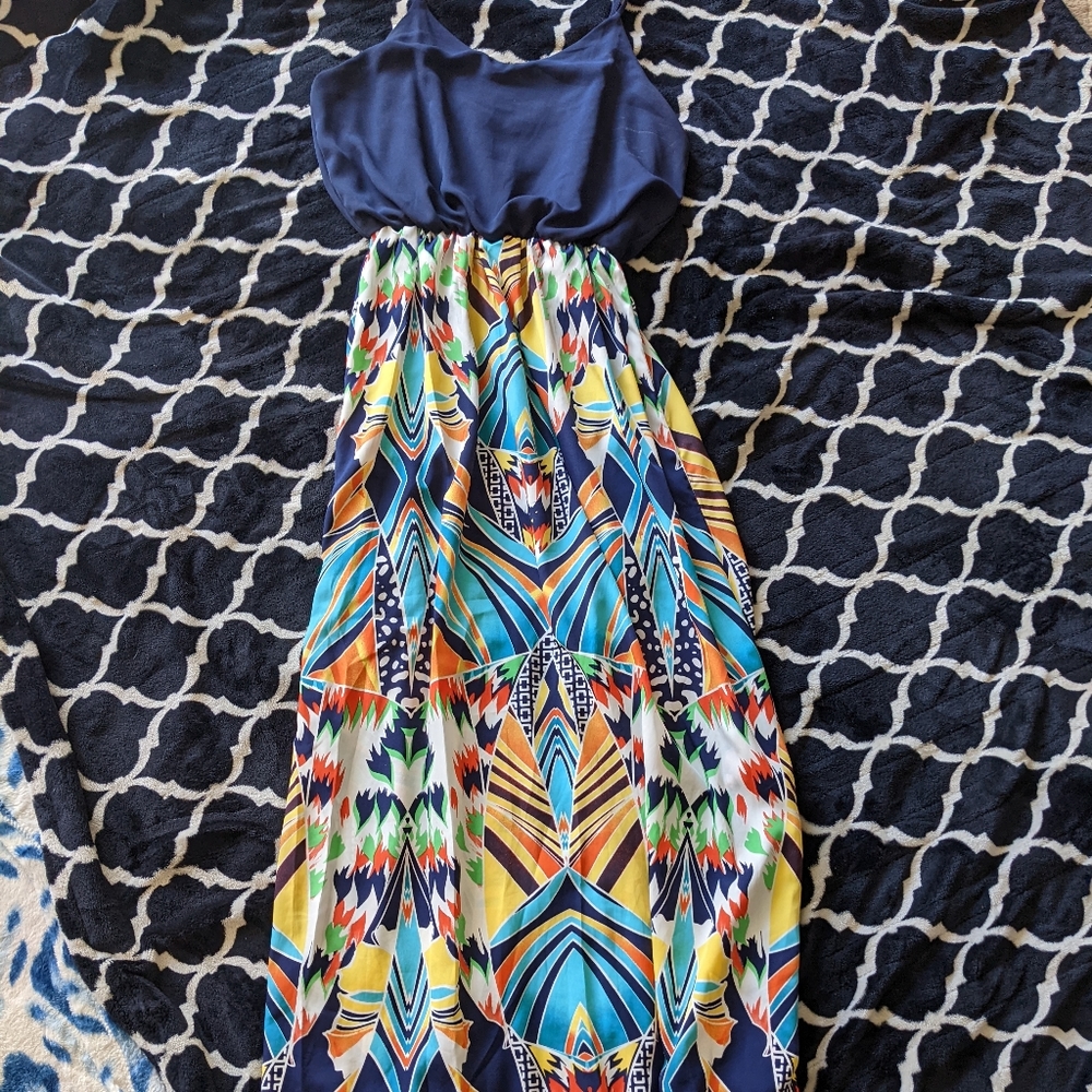 Pattern colorful Maxi dress size medium